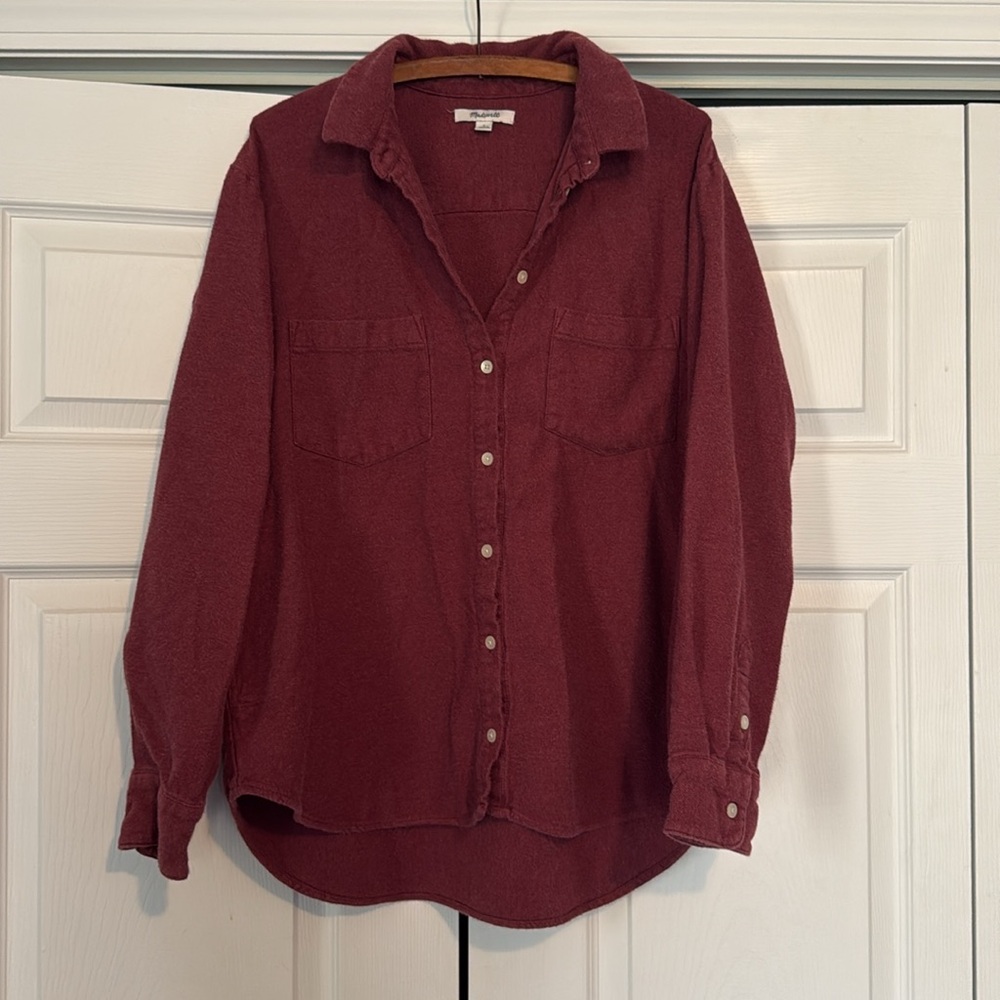 Madewell Flannel Oversized Button Down Shirt